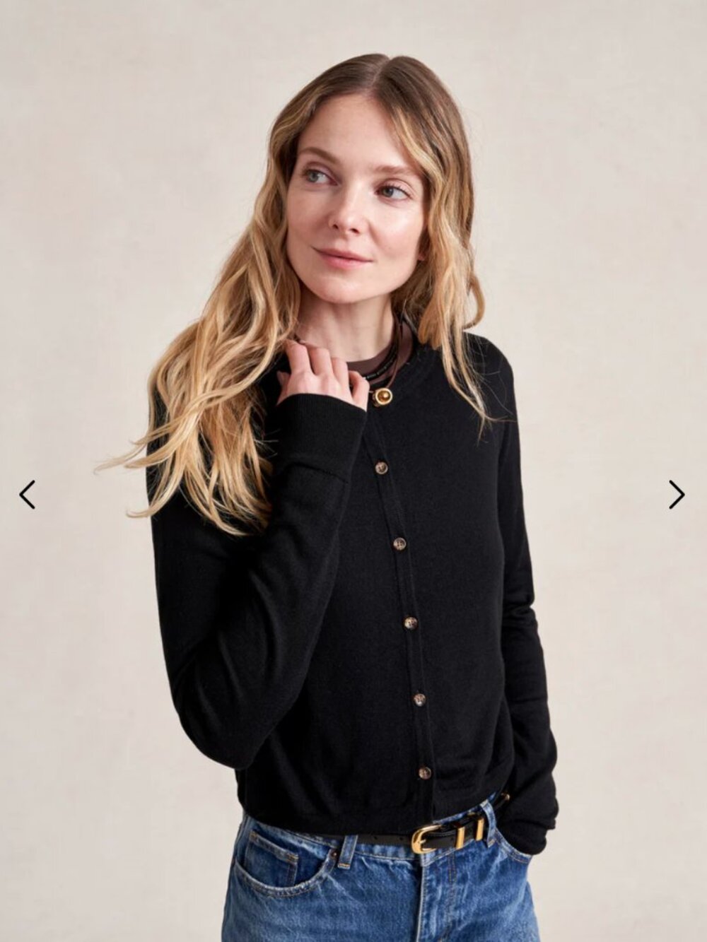 La Ligne Silk/Cashmere Cardigan Black Size S